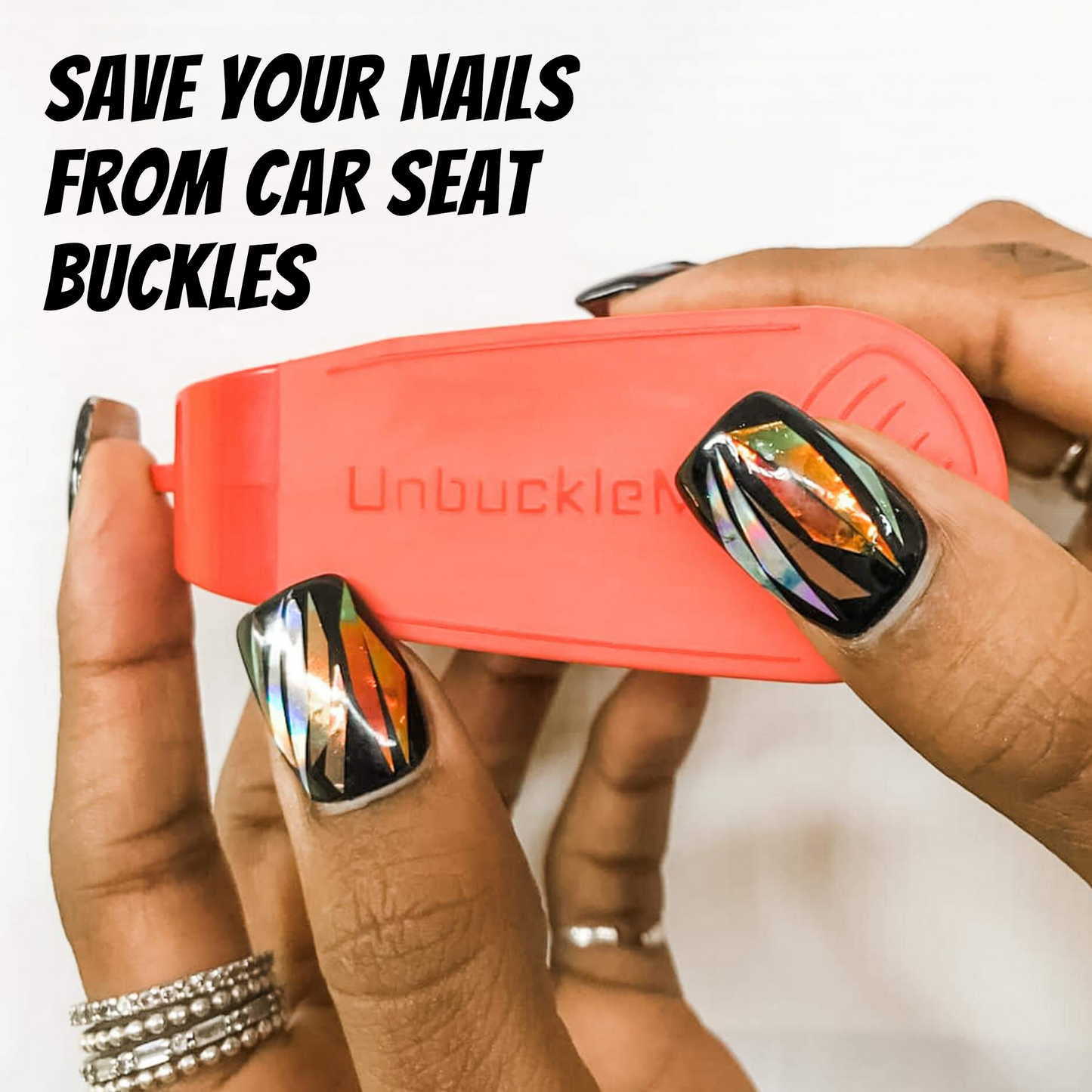 UnbuckleMe Car Seat Buckle Release Tool - Easy Opener Aid for Arthritis, Long Nails, Older Kids - Button Pusher for Infant, Toddler, Convertible 5 pt Harness Car Seats - As Seen on Shark Tank