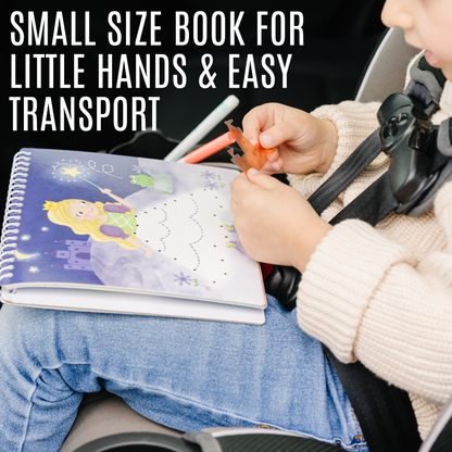 Small 7" Dry Erase Activity Book (incl. 2 Washable Markers & Reusable Stickers)