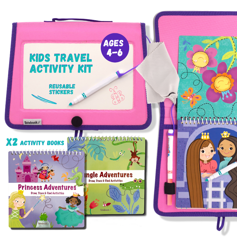 Totebook Kids Dry Erase Activity Kit - Set of 2 Books