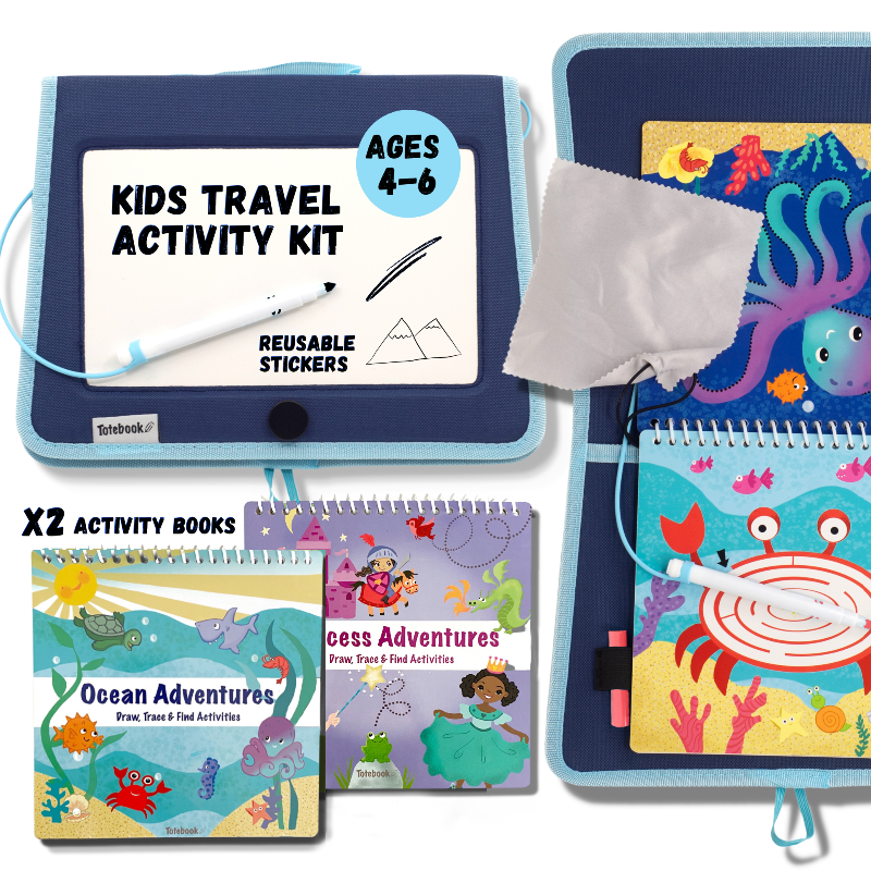 Totebook Kids Dry Erase Activity Kit - Set of 2 Books