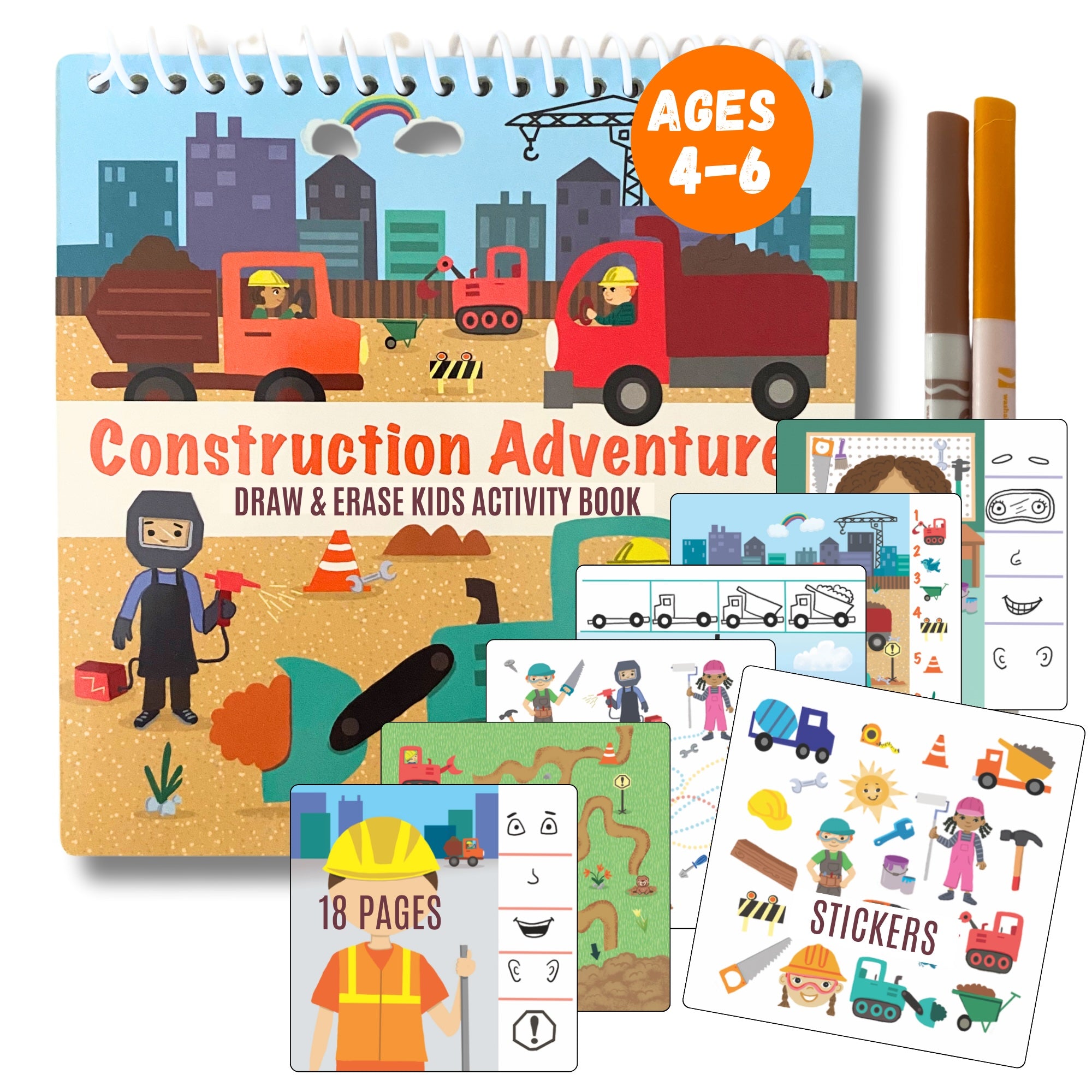 Totebook Kids Dry Erase Travel Activity Book