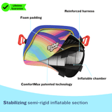 BubbleBum Inflatable Car Booster Seat - Travel Booster Seat - Rainbow Style