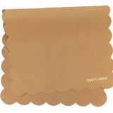 Vegan Leather Changing Mat | Tan Scallop